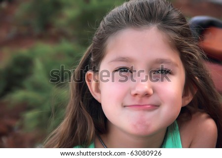 Small Beautiful Girl Laughing And Having Fun Stock Photo 63080926 ...