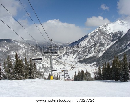 ski lift at colorado ski mountain