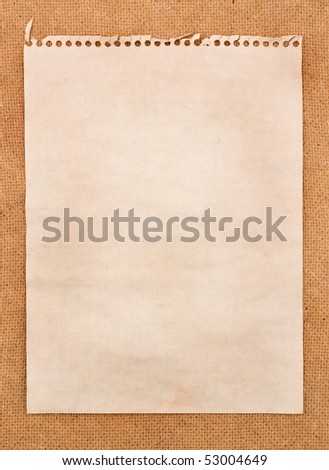 Old note paper on brown board