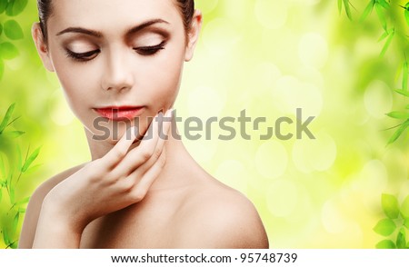 Beautiful young woman with clean skin