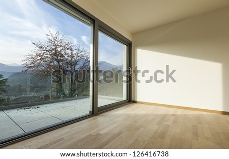 modern architecture, new empty apartment, room