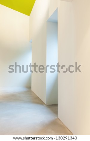 Interior of stylish modern house, corridor