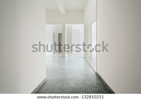 interior house empty, white walls