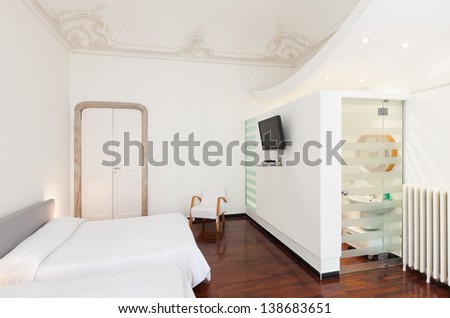 beautiful hotel in old historic building, double room