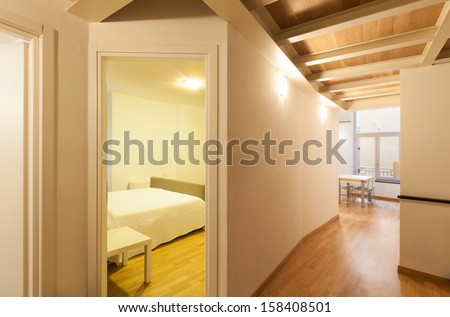 Interior, beautiful apartment, corridor