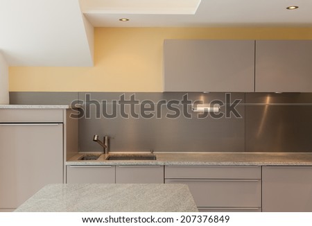 interior house, modern kitchen. detail