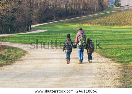 Family on a Nature hike