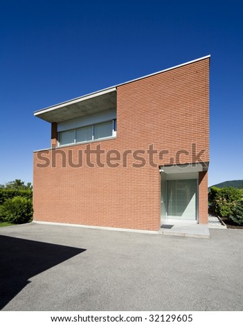 modern brick house