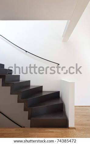 beautiful modern apartment, stairs view