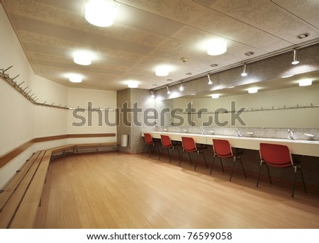 interior of a Congress Palace, dressing room