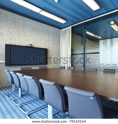 interior of a Congress Palace, meeting room