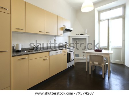 nice apartment refitted, kitchen in retro style