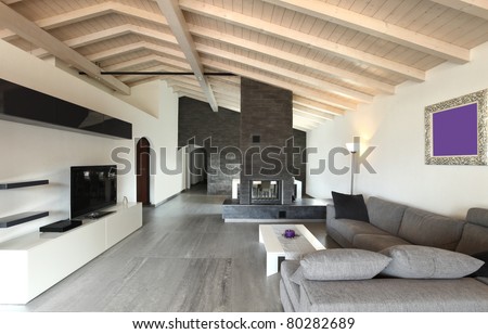 modern architecture contemporary,  interior, large livingroom