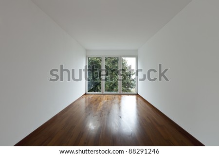 new apartment, empty room with window