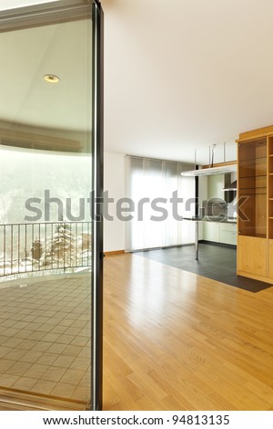 beautiful apartment, interior view from the window