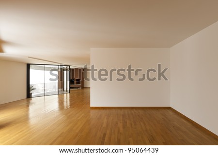 beautiful apartment, interior, big empty room
