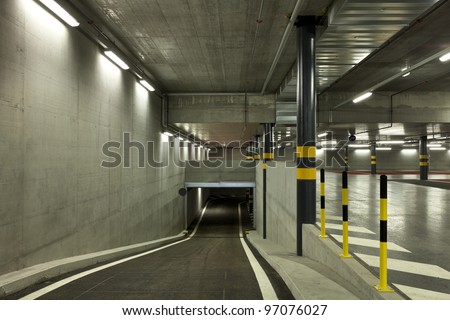 new underground parking, tunnel