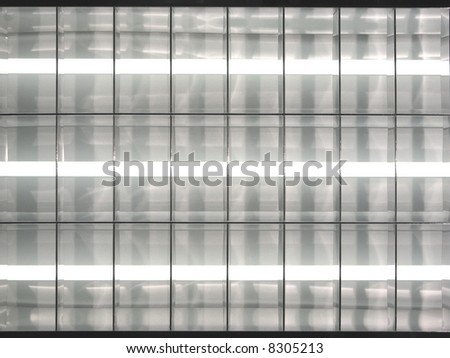 Landscape photo of a regular office lighting panel