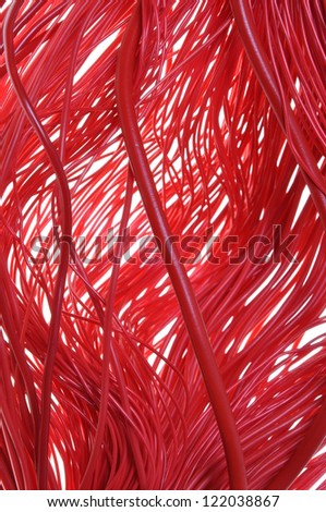 Abstract design Internet network, red cables