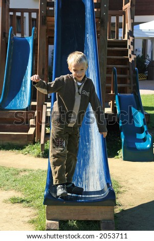 Boy on the slide