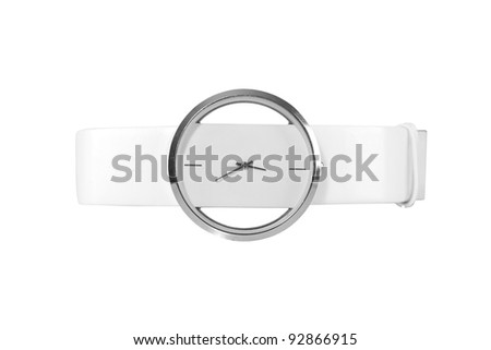 Elegant female wrist watch isolated on white