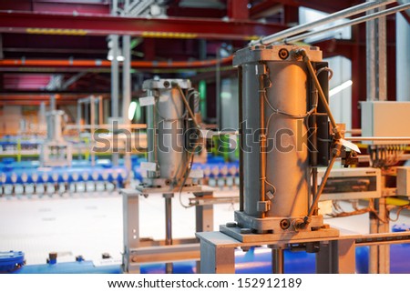 Industrial interior of a generic power plant with frames
