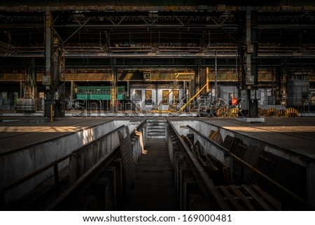 Industrial Interior Of An Old Factory Building - Stock Image - Everypixel