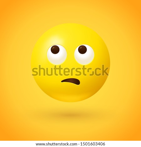 Emoji with rolling eyes and slightly frowning mouth - conveys moderate disdain, disapproval, frustration, or boredom