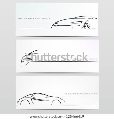 Silhouette of car. Vector illustration