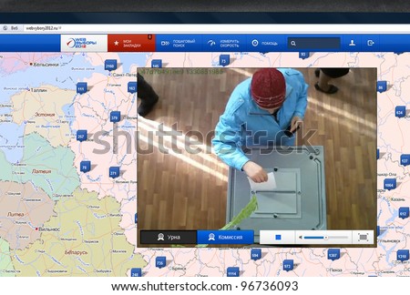 RUSSIA-MARCH 4:website web-election,project was financed with$430 million dollars, view from web cam presidential election of Russian Federation on March 4, 2012 in  Russia.