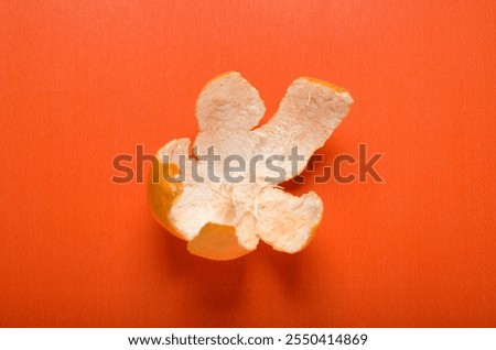 Similar – Image, Stock Photo Peeled and opened tangerine or Clementine