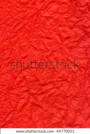 crumpled red tissue paper