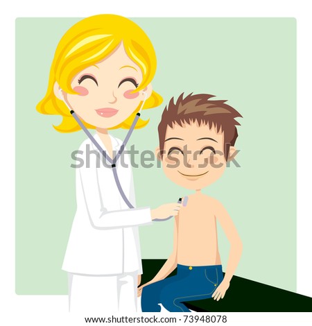 Similar – Image, Stock Photo Nurse examining little boy in clinic