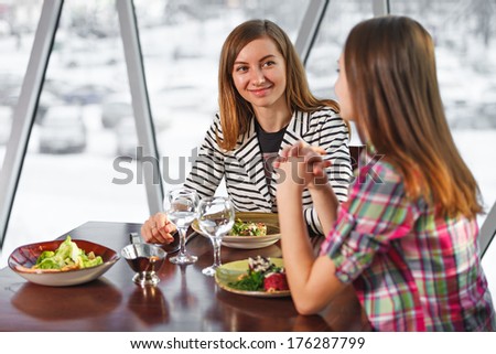 Female Friends Having Lunch