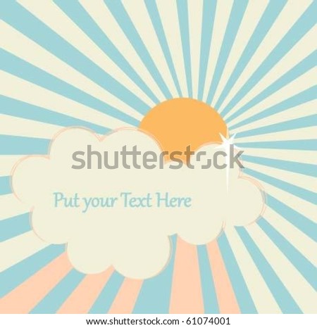 Sunny Day Template Stock Vector Illustration 61074001 : Shutterstock