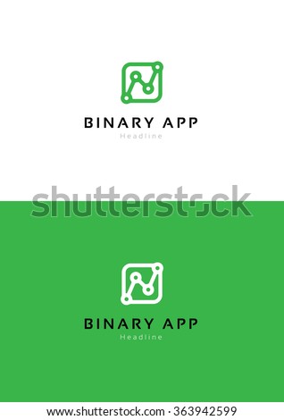 Binary application logo template.