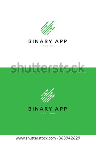 Binary application logo template.