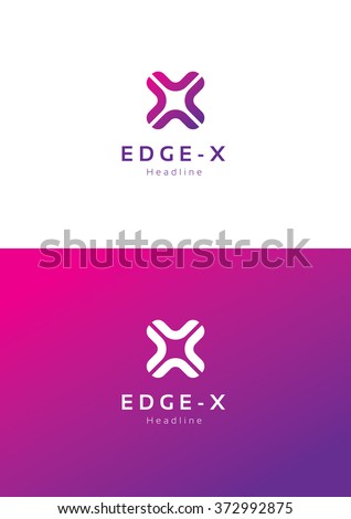 Edge x logo template.