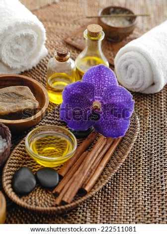 spa relax set on mat