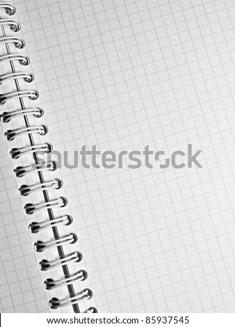 Notebook page with grid background