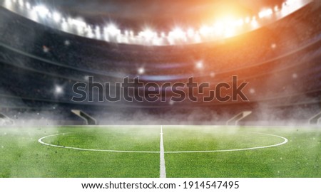 soccer ball in the stadium