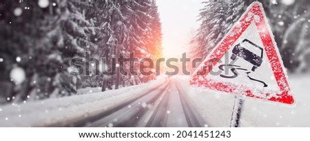 Image, Stock Photo Attention Winter Nature