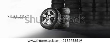 Similar – Image, Stock Photo Tyre trade Tire Tire tread