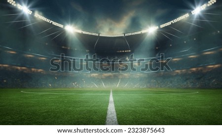 Similar – Image, Stock Photo Soccer goal on the beach after sunset