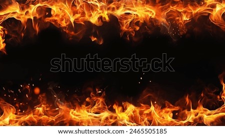 Similar – Image, Stock Photo campfire on dark background. Winter.