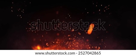 Similar – Image, Stock Photo campfire on dark background. Winter.