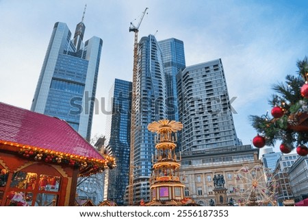 Similar – Image, Stock Photo Frankfurt, evening Evening