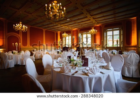 Beautiful decorated wedding table