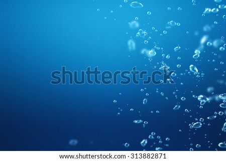 air bubbles under water - nature background