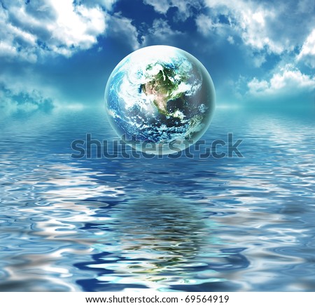 earth above the water - symbol of environmental protection